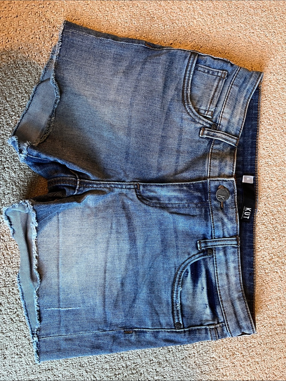 Kut from the Kloth Women’s Light Blue Denim Cutoff Shorts